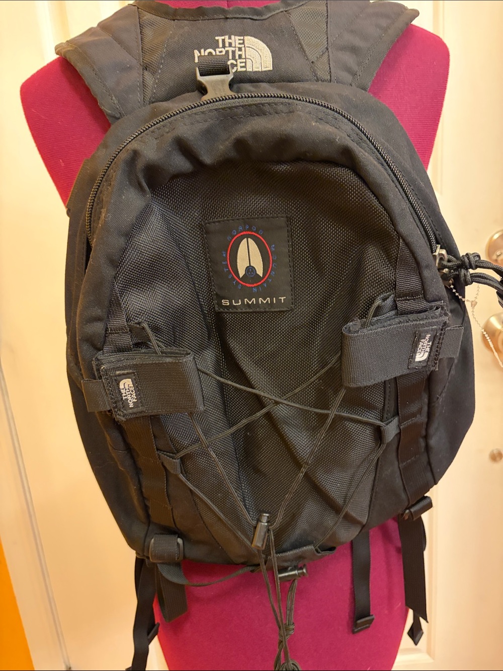 The North Face Summit Black Backpack with External Bungee